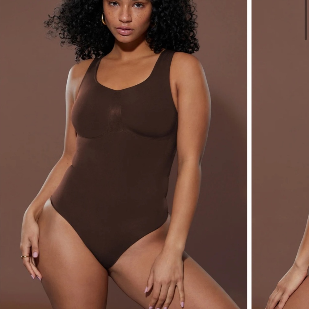 Yitty Nearly Naked Shaping Jacquard Thong Bodysuit